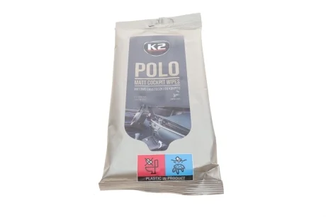 Салфетки для ухода за элементами из пластмасы и резины в салоне Polo Matt Cockpit Wipes (24 шт) K2 K425
