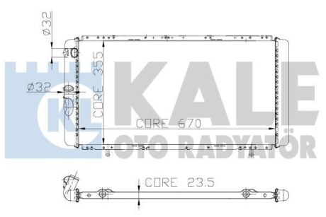 RENAULT радіатор охолодження R21,Espace I 1.9D/2.2 Kale 208500 (фото 1)