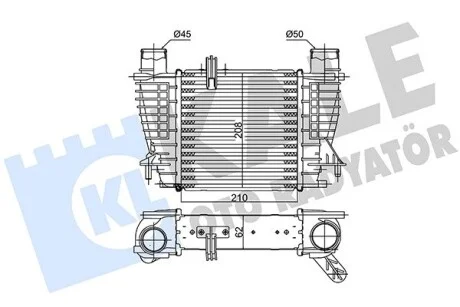 Інтеркулер Renault Clio, Modus (02-) 1.2 16V, 1.5 Dci KALE OTO RADYATOR Kale 243400