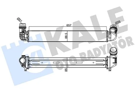 Інтеркулер Renault Fluence (10-) 1.5 dCi KALE OTO RADYATOR Kale 243900