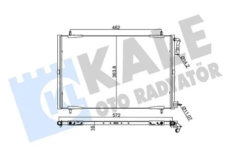 KALE PEUGEOT радіатор кондиціонера 552X363X16 206 Kale 248100