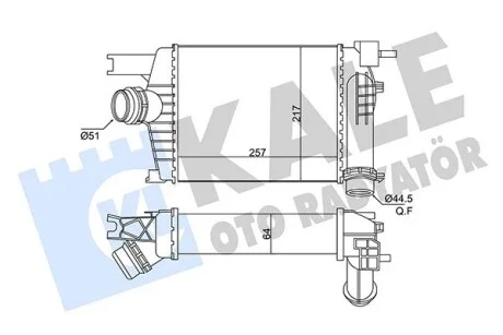 Інтеркулер Renault Captur (13-), Clio IV (13-), Duster II (10-) 0.9Tce, 1.2Tce, 1.5dCi KALE OTO RADYATOR Kale 269000