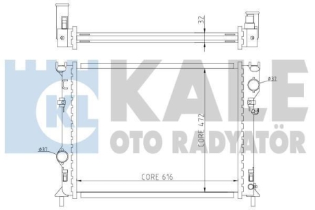 CHRYSLER Радиатор охлаждения 300C 2.7/5.7 04- Kale 341940