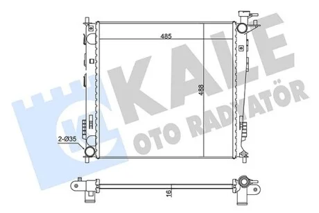 KALE HYUNDAI радіатор охолодження ix35,Kia Sportage 1.7/2.0CRDi 10- Kale 341960