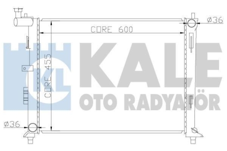Радіатор охолодження Hyundai i30, Elentra / Kia Ceed, Ceed Sw, Pro Ceed OTO RADYATOR Kale 341980 (фото 1)