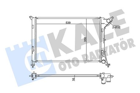 MINI Радіатор сист. охолодження двиг. ONE/COOPER 1,4-1,6 01- Kale 342035
