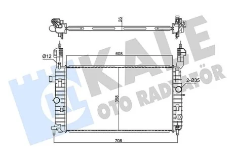 KALE OPEL Радіатор охолодження двиг. Meriva A 1.4/1.8 Kale 342070