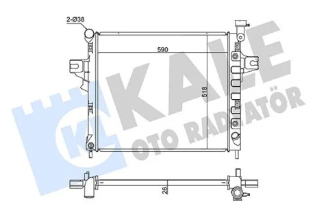 KALE JEEP Радиатор охлаждения Grand Cherokee II 4.7 99- Kale 342090