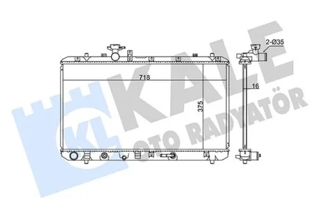 Радіатор охолодження Fiat Sedici, Suzuki Sx4 Radiator KALE OTO RADYATOR Kale 342120