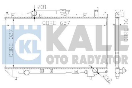 TOYOTA Радиатор охлаждения Avensis 2.0 97- Kale 342130