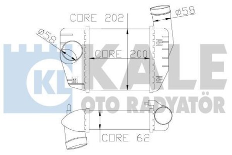 VW інтеркулер Audi A6 2.0TDI 04- Kale 342200