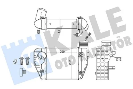 KALE VW інтеркулер Audi A6 2.0TDI 04- Kale 342200