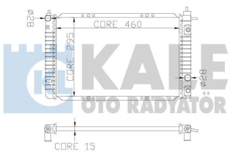 DAEWOO радіатор охолодження Matiz 0.8 98- (акпп) Kale 342260