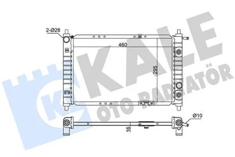 KALE DAEWOO радіатор охолодження Matiz 0.8 98- (акпп) Kale 342260
