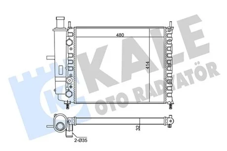 KALE FIAT радіатор охолодження Brava,Marea 1.4/1.6 Kale 342270
