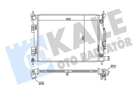 Радиатор охлаждения Hyundai Accent Iv, I20 - Kia Rio Iii Radiator KALE OTO RADYATOR Kale 342280