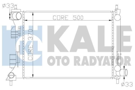 Радиатор охлаждения Hyundai AccentIv, Veloster - Kia RioIiiRadiator KAL Kale 342285 (фото 1)