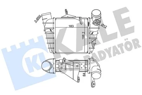 KALE VW Інтеркулер Polo, Skoda Fabia I, II, Roomster 1.4/1.9TDI Kale 342300