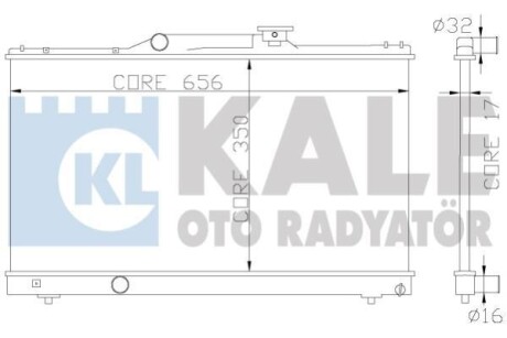 TOYOTA Радіатор охолодження Corolla 1.3/1.6 92- Kale 342325