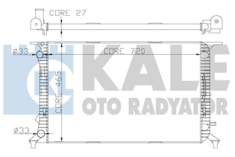 Радиатор охлаждения Audi A4, A5, A6, Q3, Q5 Kale 342340 (фото 1)
