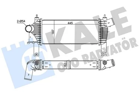 Інтеркулер Nissan Navara (07-), Pathfinder (05-) 2.5 dCi KALE OTO RADYATOR Kale 342355