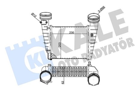 VW інтеркулер Passat,Skoda SuperB I 1.8T 20V 00- Kale 342375