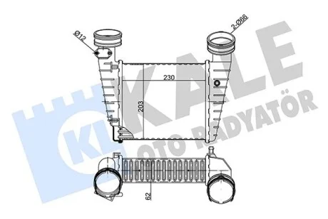 KALE VW інтеркулер Passat,Skoda SuperB I 1.8T 20V 00- Kale 342375