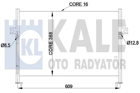Радиатор кондиционера Hyundai H-1 / Starex, H-1 Box, H100, Porter Condenser KALE OTO RADYATOR Kale 342425