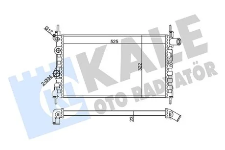 KALE OPEL радіатор охолодження Kadett E 1.3/1.4 Kale 342430