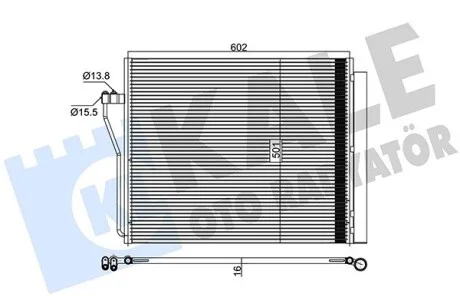 KALE BMW радіатор кондиціонера X5 E70,F15,X6 E71,F16 M/5.0d Kale 342505