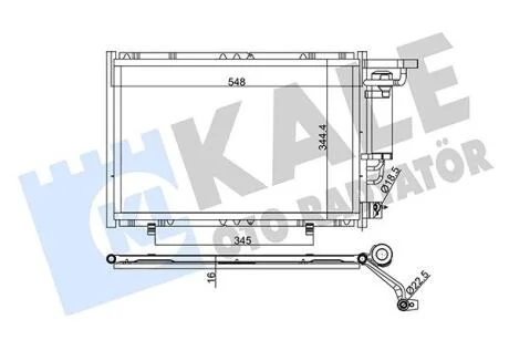 KALE FORD Радіатор кондиціонера (конденсатор) B-MAX 1.5 TDCi 12-, FIESTA VI 08- Kale 342520