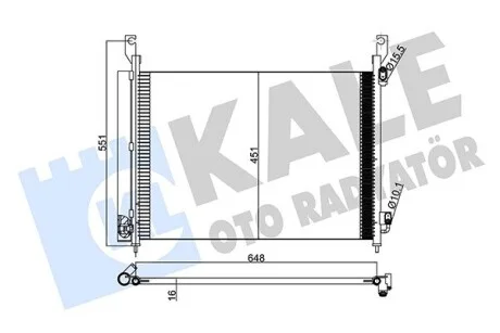 Радіатор кондиціонера Renault Koleos I KALE OTO RADYATOR Kale 342575