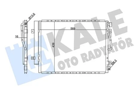 Радиатор кондиционера Kia Sorento I Condenser KALE OTO RADYATOR Kale 342625