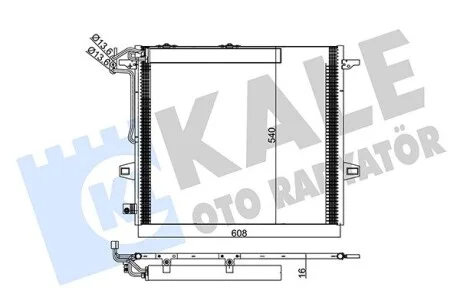 KALE DB Радіатор кондиціонера (конденсатор) W164/X167, G/M/R-Class Kale 342630
