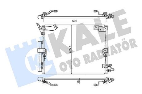 Радіатор кондиціонера Toyota Land Cruiser 100 OTO RADYATOR Kale 342640