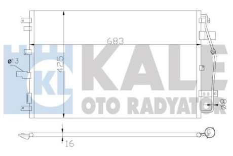 VOLVO Радіатор кондиціонера (конденсатор) XC90 I 02- Kale 342650