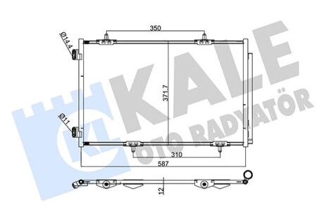 Радіатор кондиціонера Citroen C-Elysee, Peugeot 301 OTO RADYATOR Kale 342655