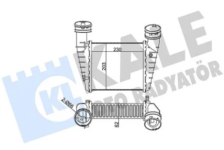 KALE VW Інтеркулер Passat, Skoda SuperB I 1.9/2.0TDI 01- Kale 342700