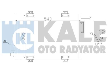 RENAULT радіатор кондиціонера Clio II 98- Kale 342810
