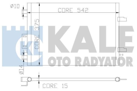 RENAULT радіатор кондиціонера Clio II 01- Kale 342835
