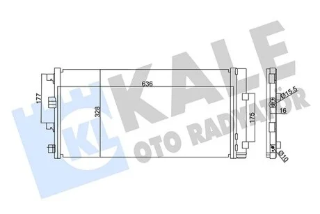 Радиатор кондиционера Dacia Duster, Renault Duster KALE OTO RADYATOR Kale 342840