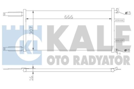 FIAT радіатор кондиціонера 1.2/1.9D 01- Kale 342850