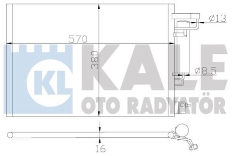 Радіатор кондиціонера Ford Fiesta VI Condenser OTO RADYATOR Kale 342870