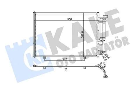 Радіатор кондиціонера Ford Fiesta VI Condenser KALE OTO RADYATOR Kale 342870