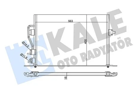KALE FORD Радіатор кондиціонера (конденсатор) Mondeo II 96- Kale 342880