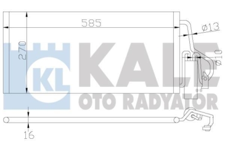 OPEL Радіатор кондиціонера (конденсатор) Combo Tour, Corsa C Kale 342915 (фото 1)