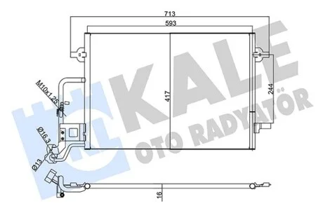 Радиатор кондиционера Skoda Superb I, Volkswagen Passat KALE OTO RADYAT Kale 342920