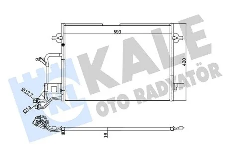KALE VW Радіатор кондиціонера (конденсатор) Audi A4, Passat 94- Kale 342935
