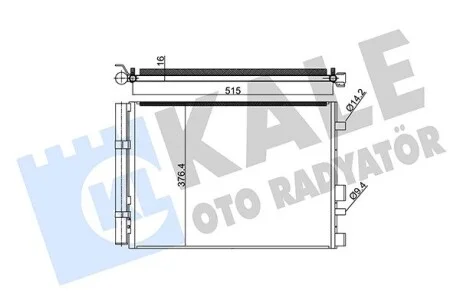 KALE HYUNDAI радіатор кондиціонера i20 1.1/1.4CRDi 12- Kale 342990