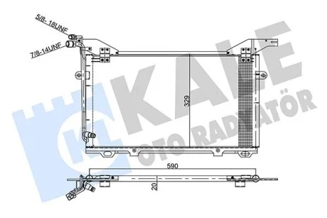KALE DB Радіатор кондиціонера (конденсатор) W210 Kale 343045